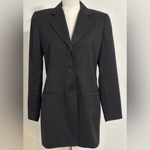 Black Blazer Size 10. Lined. Single Breasted. Adolfo Studio.